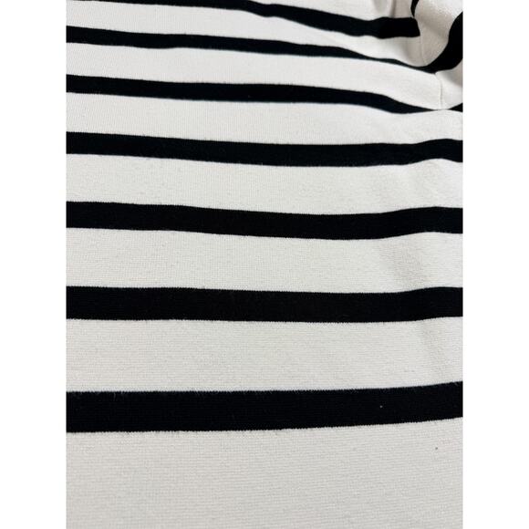 Women’s H&M Mock Neck Striped Sweater – Size Medium – White & Black – Excellent - Picture 2 of 7